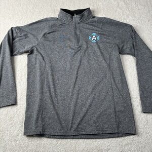 UNRL Elite 1/4 Zip Men's Size Large Gray Pullover Performance Athleisure Logo‎